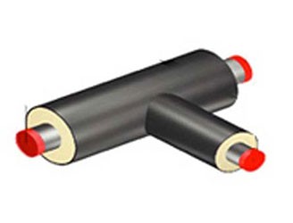 預(yù)制直埋保溫三通一般與預(yù)制直埋保溫管道配套使用，主要用于保溫直管的分支。預(yù)制直埋保溫三通是由高密度聚乙烯外護(hù)管、聚氨酯泡沫保溫層及內(nèi)工作鋼管緊密結(jié)合而成。預(yù)制直埋保溫三通的外層采用聚氨酯作為保溫材料，